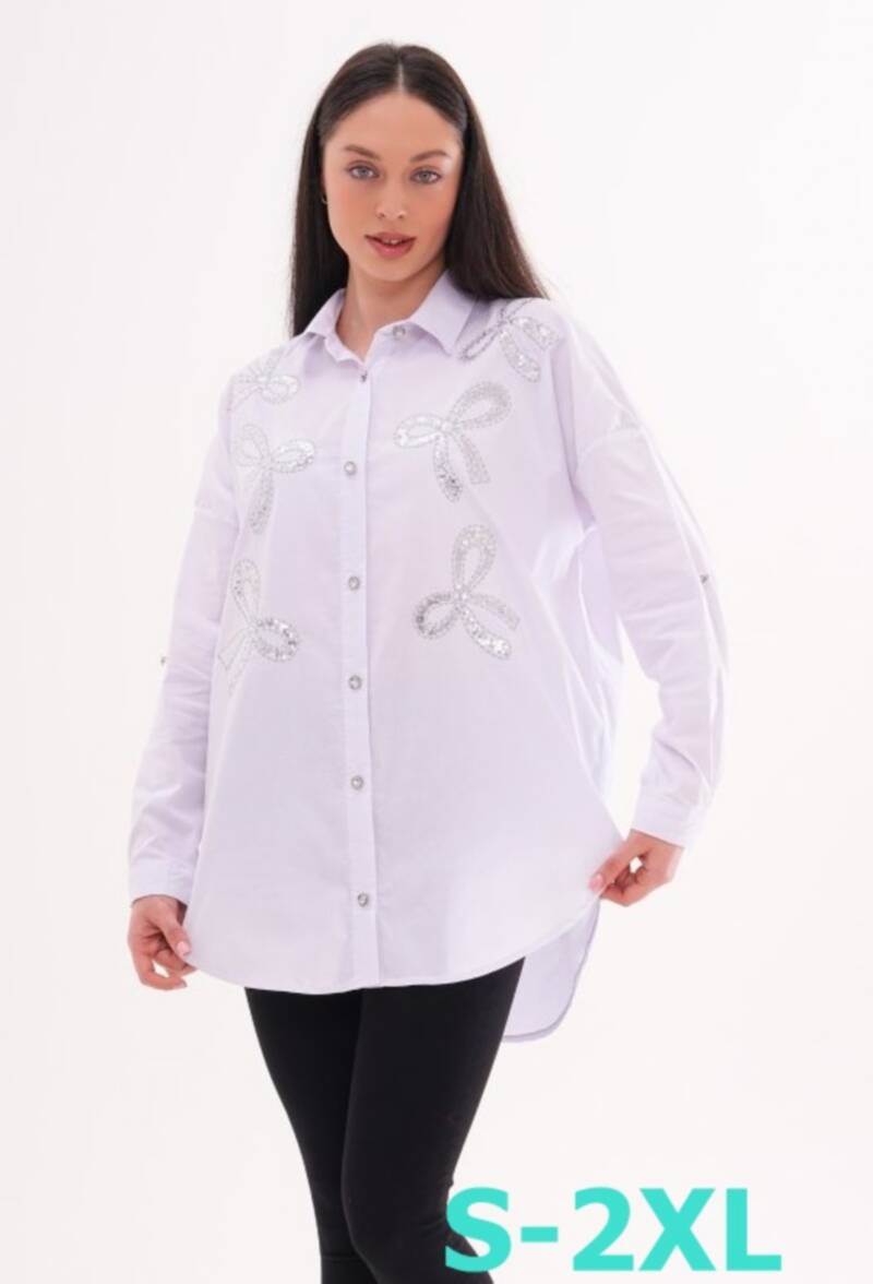  Koszula damska (Turecki produkt) Roz S-2XL, 1 Kolor  Paczka 5 szt
